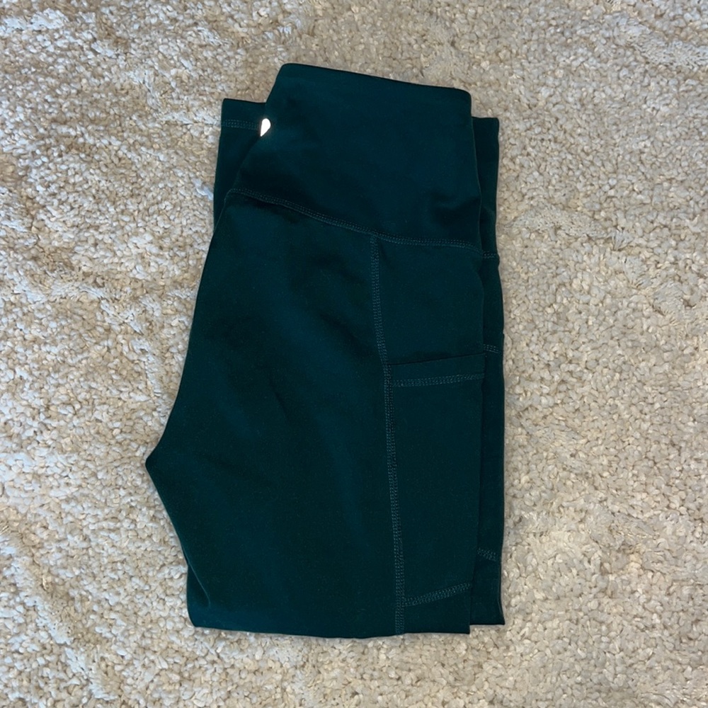 Dark teal athletic capris